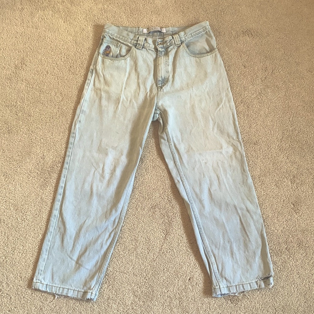 32x30 LIGHT BLUE POLAR 93’s BAGGY SKATE JEANS